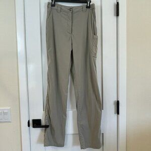 ExOfficio Cargo Hiking Pant Women 8 Khaki Pockets Outdoor Gorpcore Chore Cowgirl